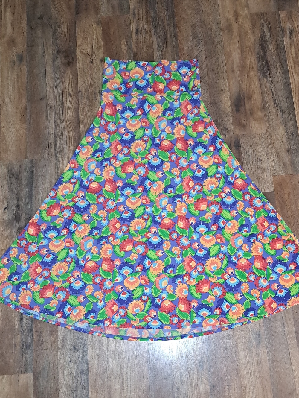 LuLaRoe Long Flowy Skirt, Multicolor Floral Size Medium